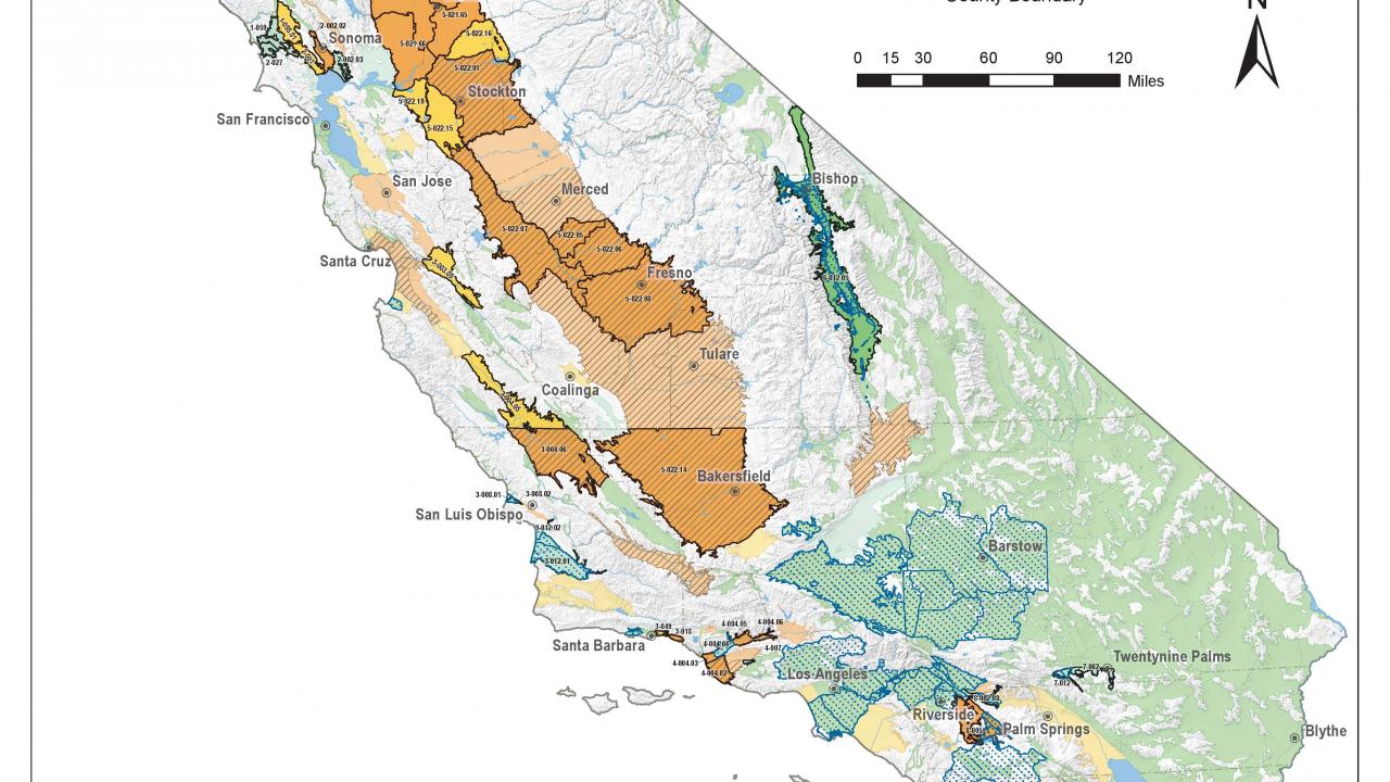 Statewide SGMA Basin Prioritization SGMA Basin Map