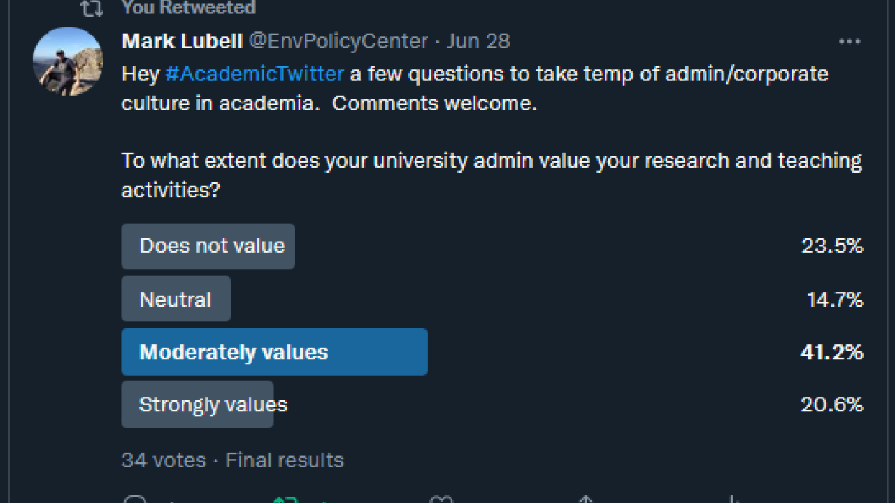 Twitter poll results